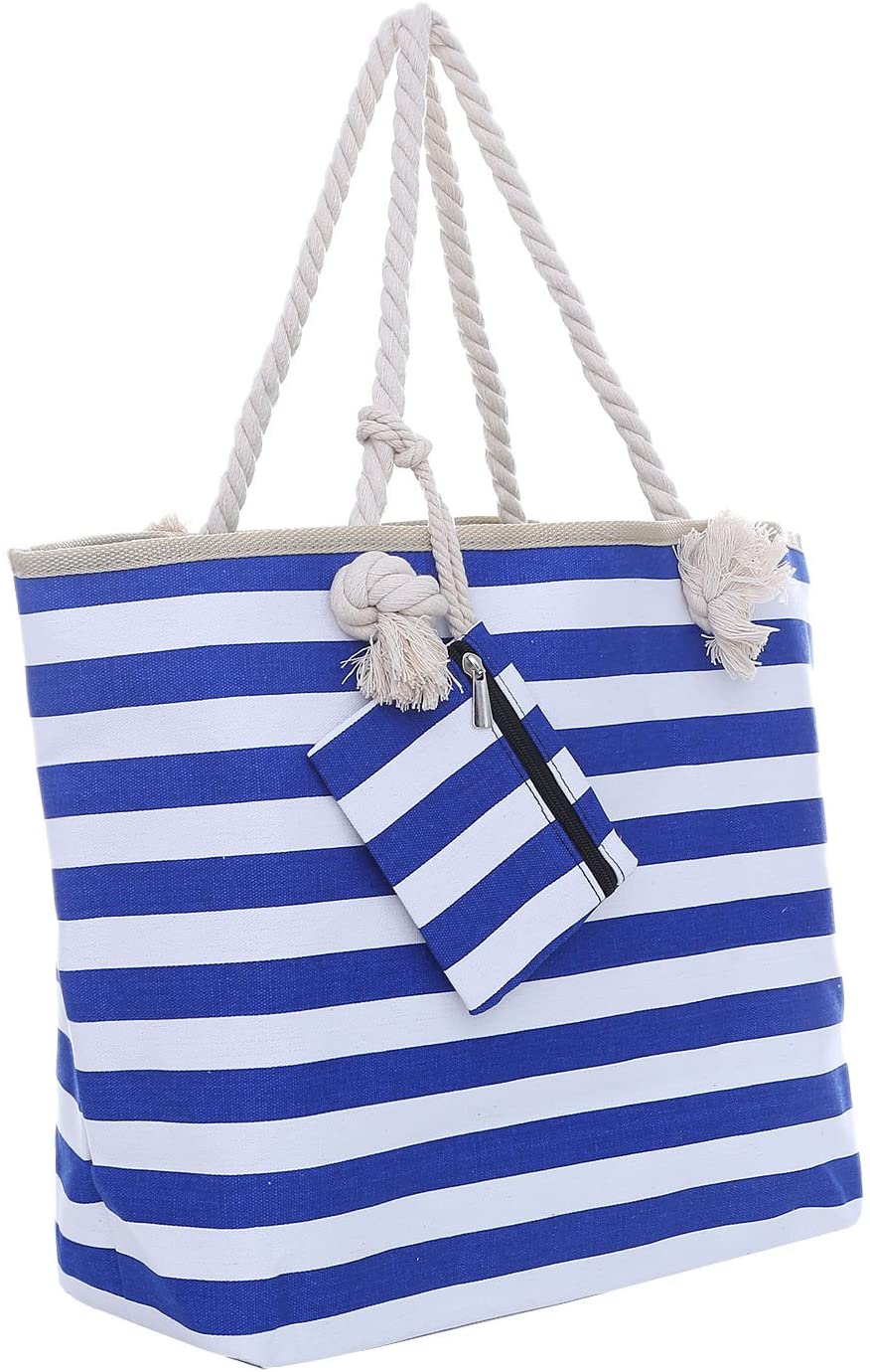 Borsa da spiaggia grande con chiusura zip