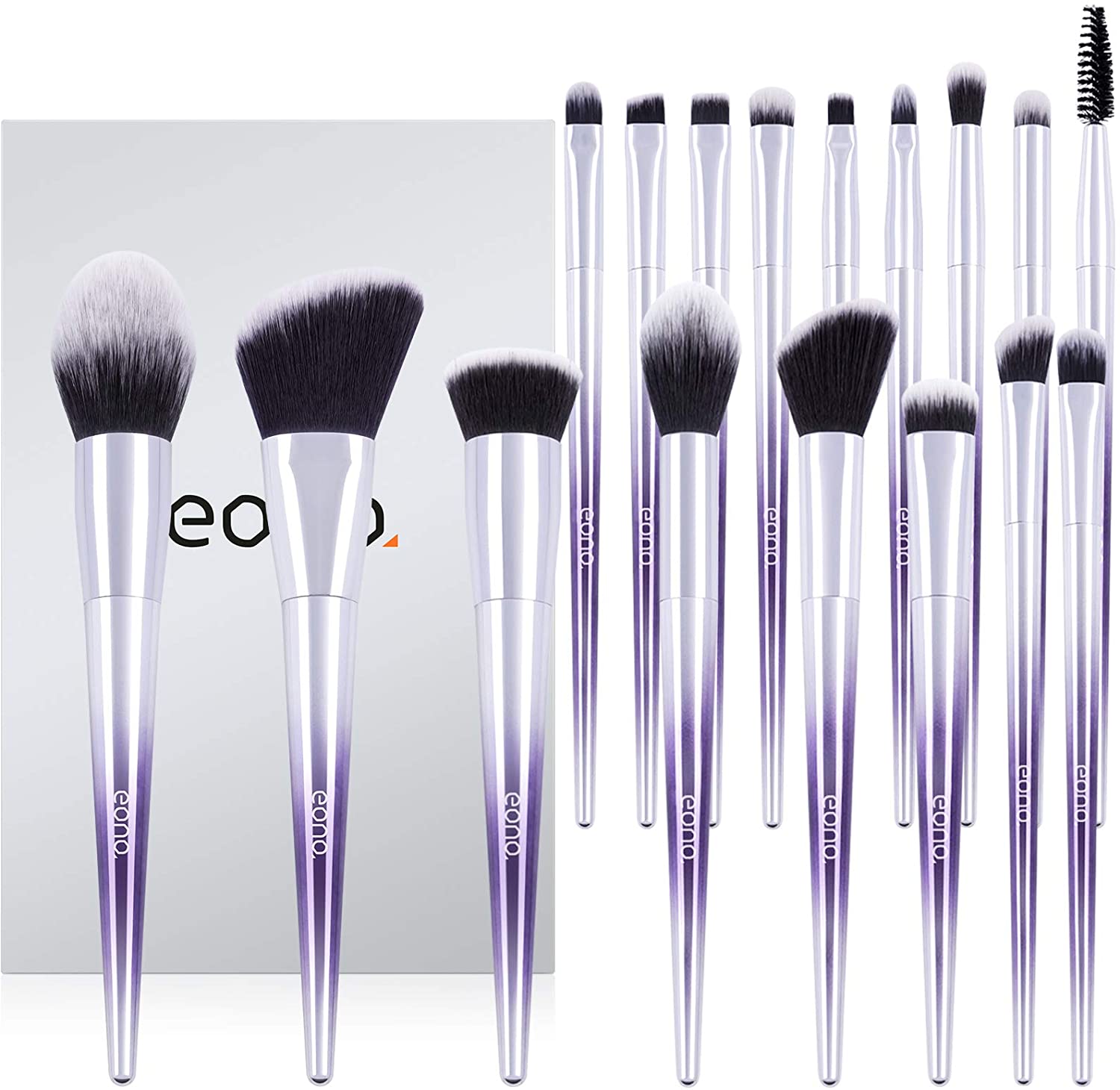 Eono Pennelli Make Up Vegani Set 17Pcs