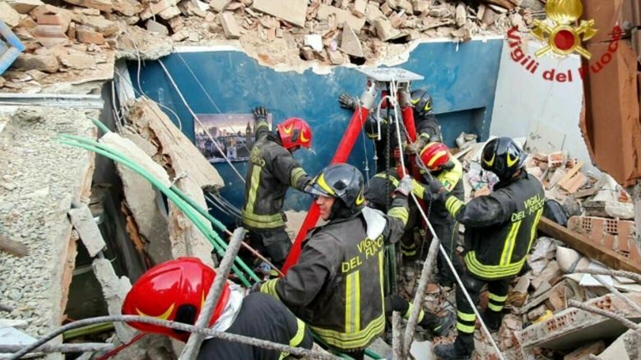 collapse of the building in Turin