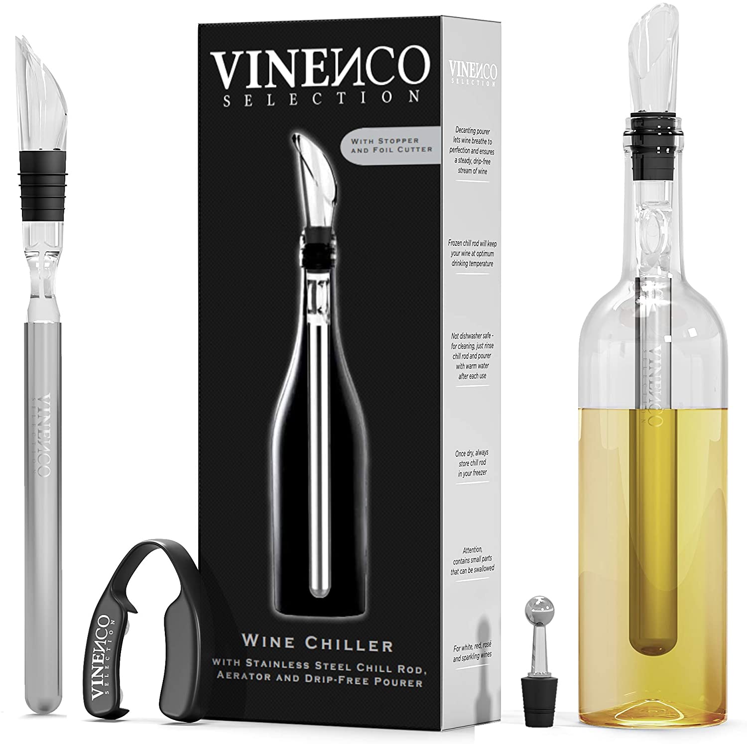 Refrigeratore per Bottiglie Vino, Set 3 in 1