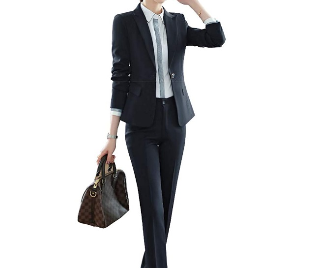 ShiFan tailleur per donne elegante da ufficio con top corto