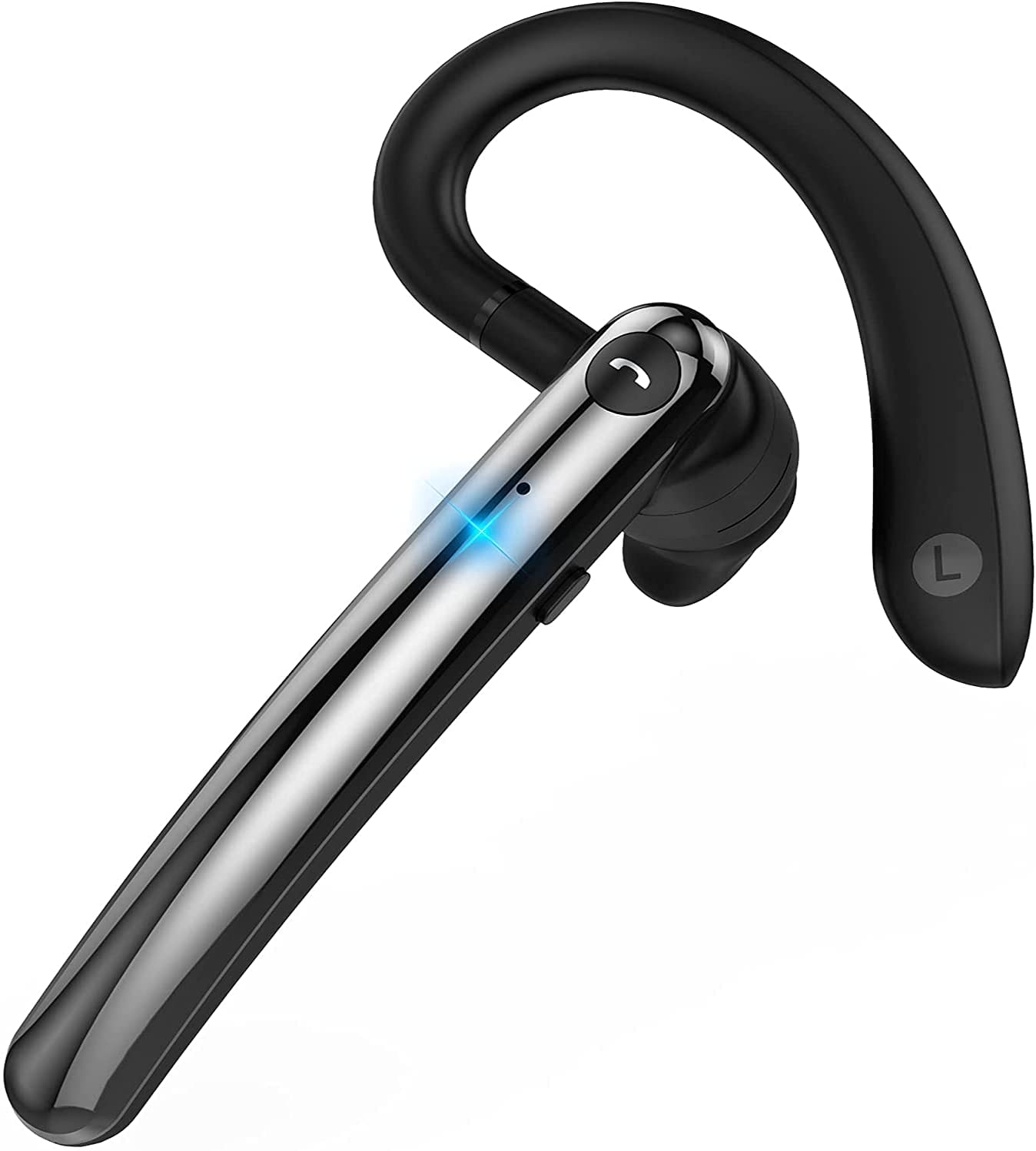 Auricolare Bluetooth 5.0 Cuffie Wireless con Doppio Microfono, Auricolare Business Vivavoce con Chiamata Leggera