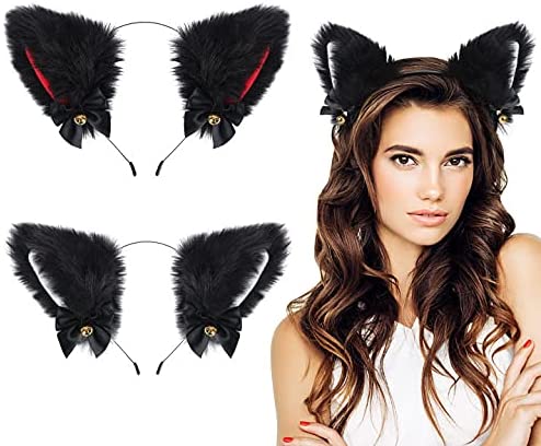 Cerchietti per capelli con orecchie da volpe o da gatto ideali anche per Halloween