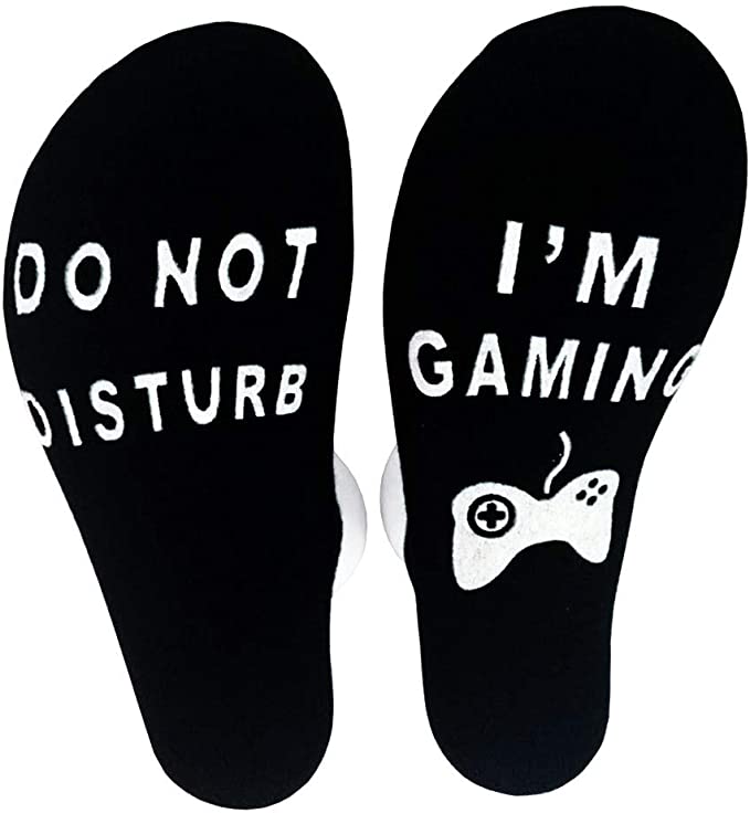 FGFD&OU calze divertenti da uomo o da donna invernali, per chi ama giocare ai videogame