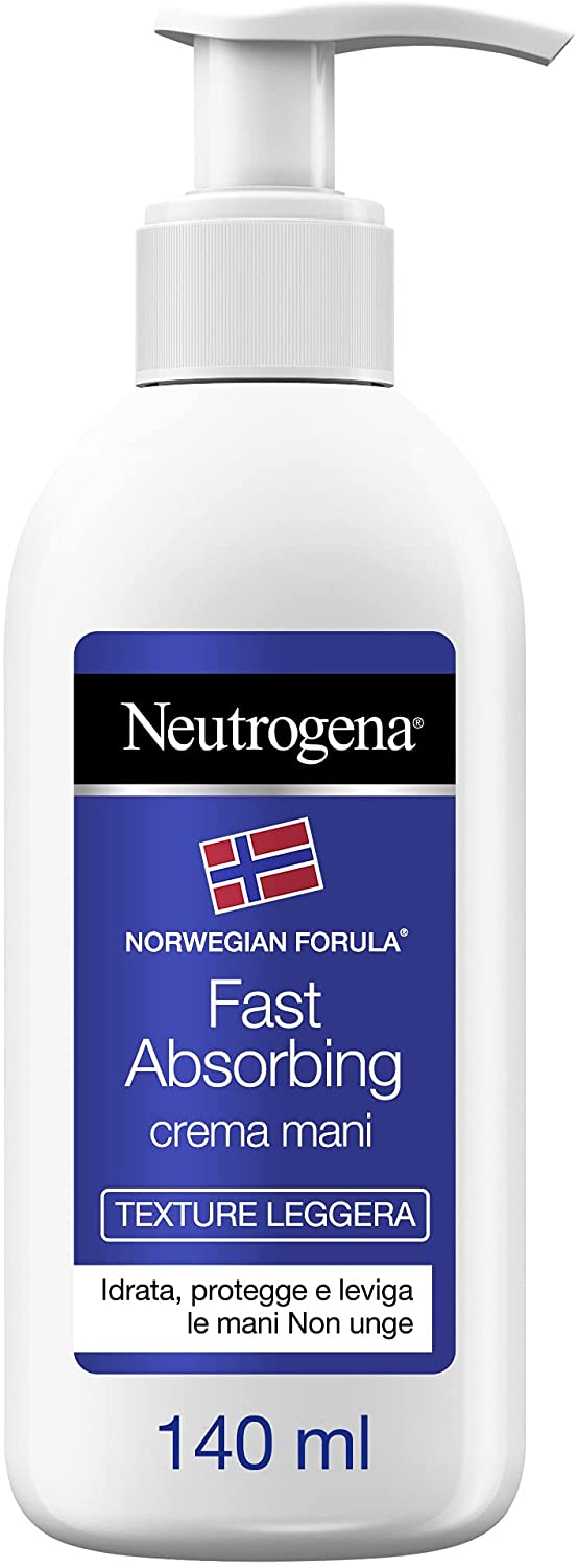 Neutrogena crema mani, formula norvegese ad assorbimento rapido e idratazione immediata da 140 ml
