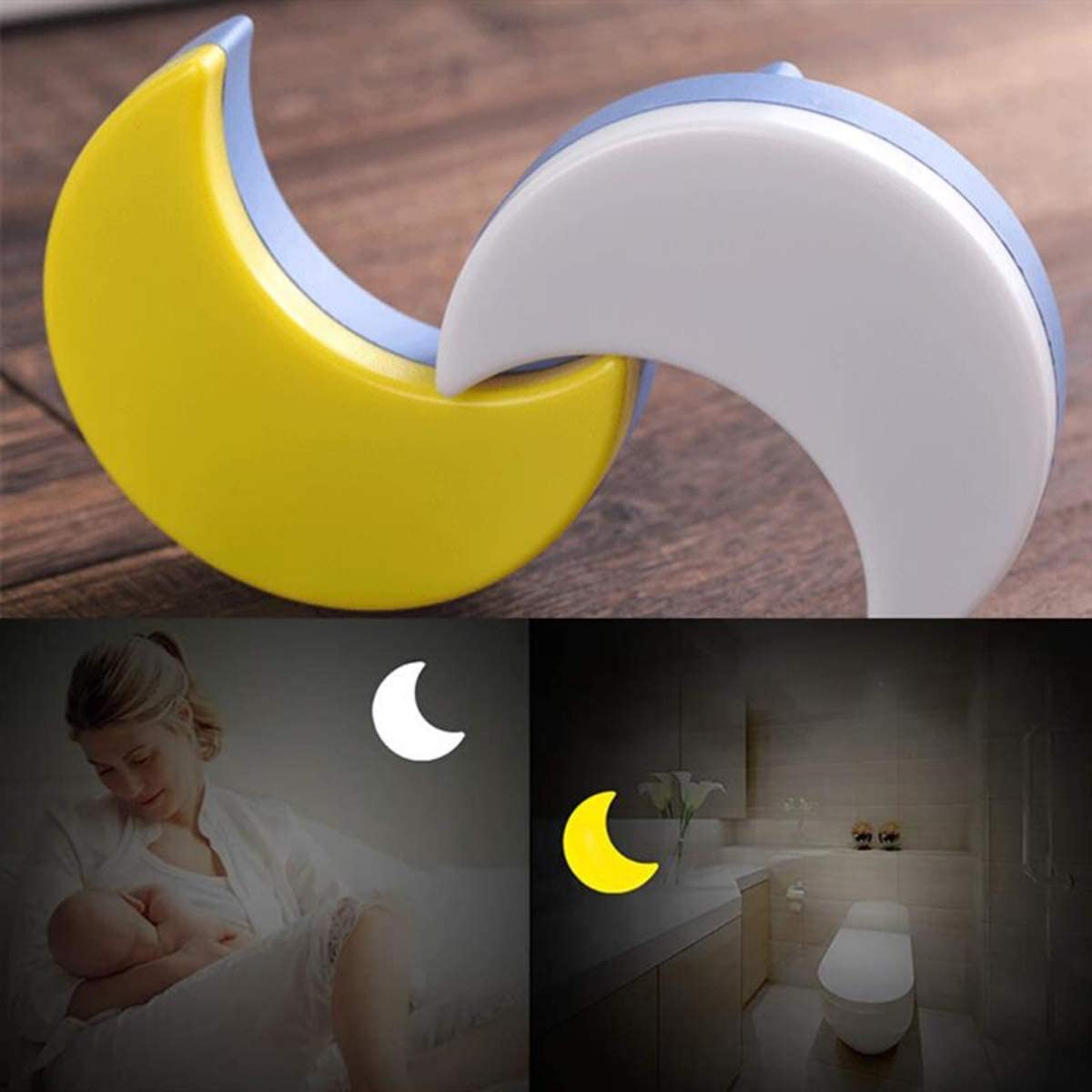 Patabit luce notturna per bambini a LED ad accensione automatica con sensore notturno crepuscolare in ABS