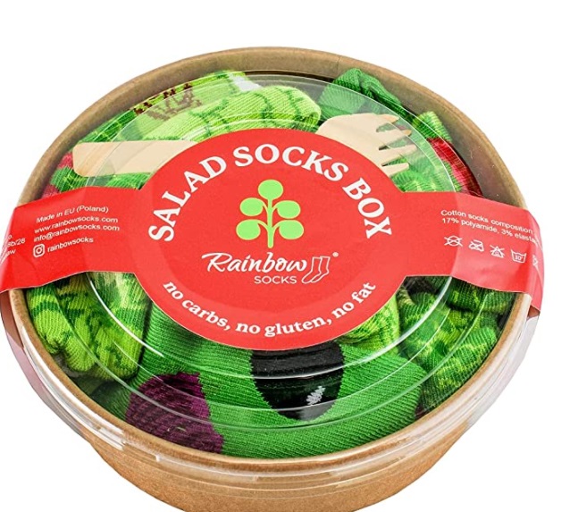 Rainbow Socks, calze nel packaging a insalata due paia da uomo e da donna