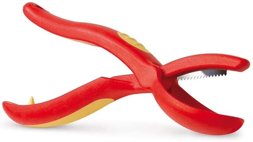 Snips Chestnut cutter with steel blade and red plastic coating