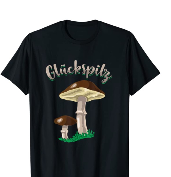 T-shirt porta fortuna per la ricerca dei funghi