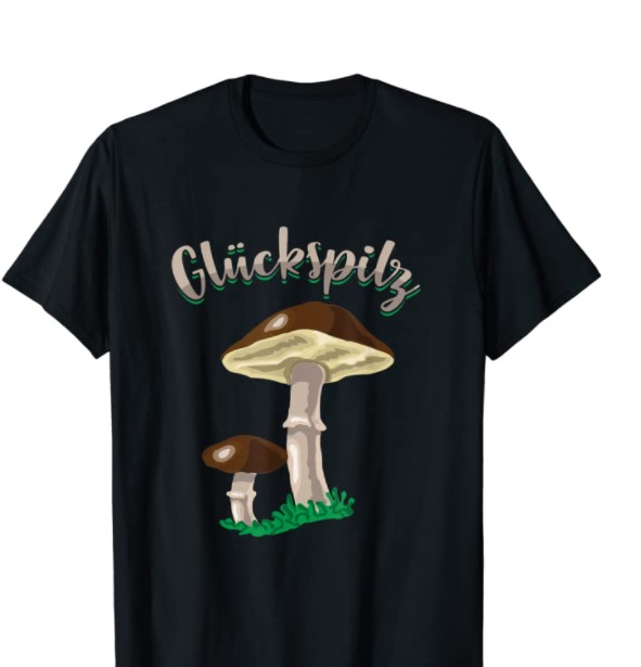 T-shirt brings luck for mushroom hunting