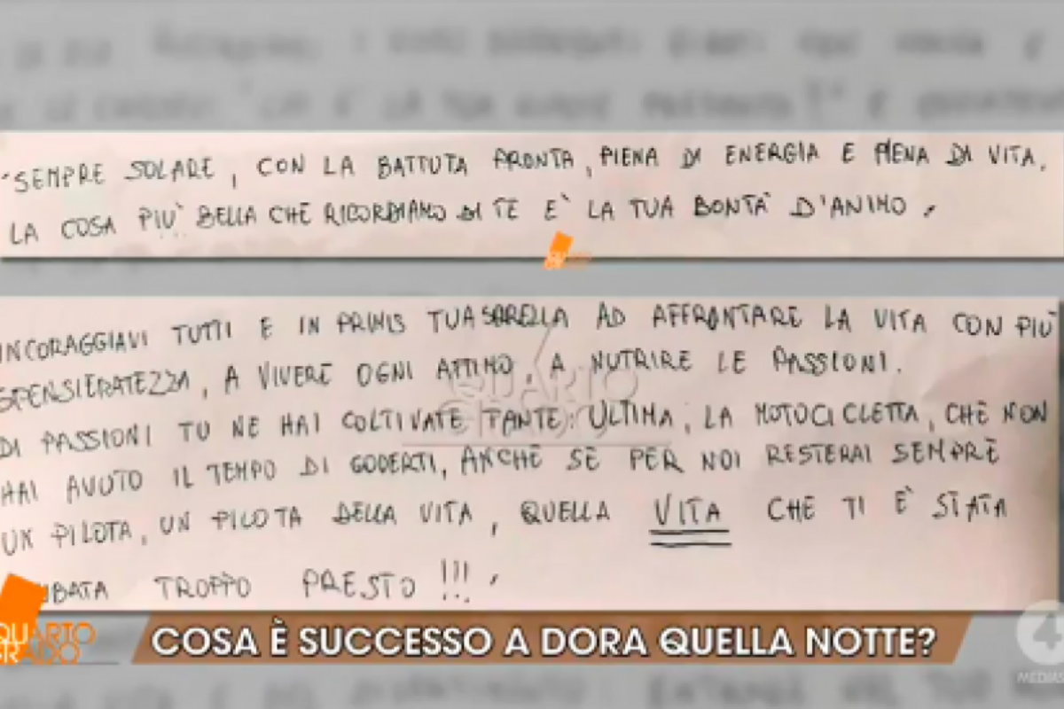 lettera dora lagreca