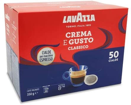 200 Cialde Caffe Lavazza Filtro Carta da 44mm Crema e Gusto Classico