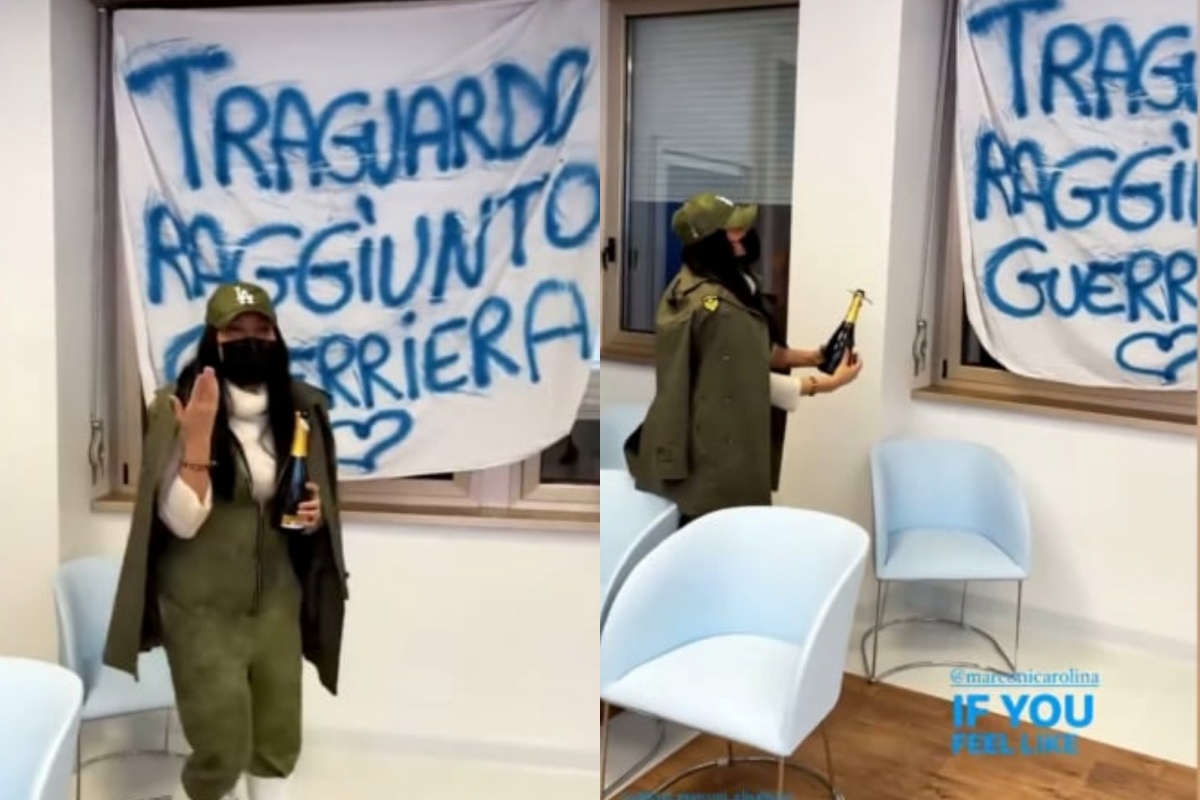 L’ultima chemio di Carolina Marconi: l’ex gieffina commossa alla festa a sorpresa organizzata per lei