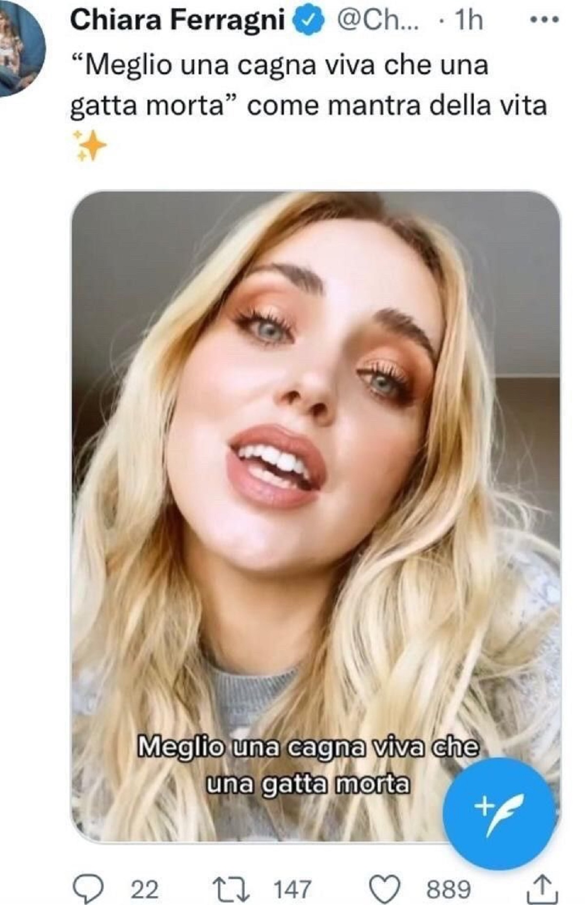 Twitter Chiara Ferragni