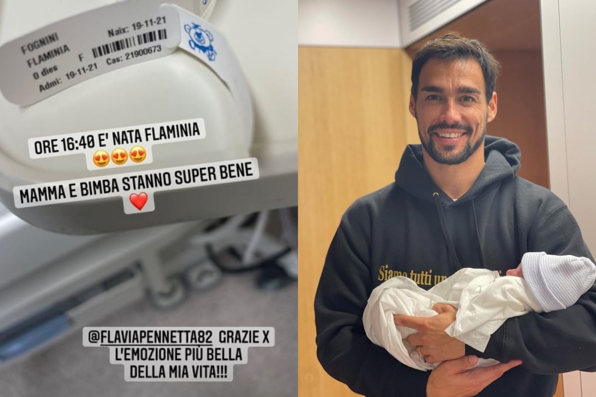 Flaminia was born, the third daughter of Fabio Fognini and Flavia Pennetta