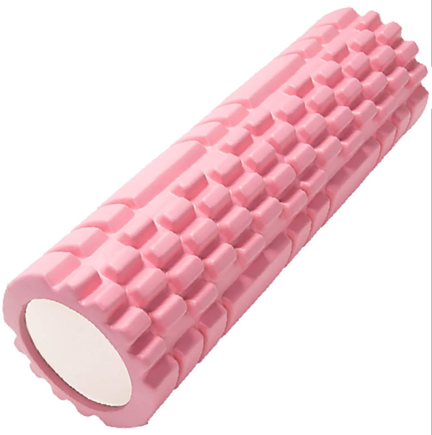 Foam Roller, rullo di schiuma rosa multifunzione per massaggio muscolare profondo dei tessuti