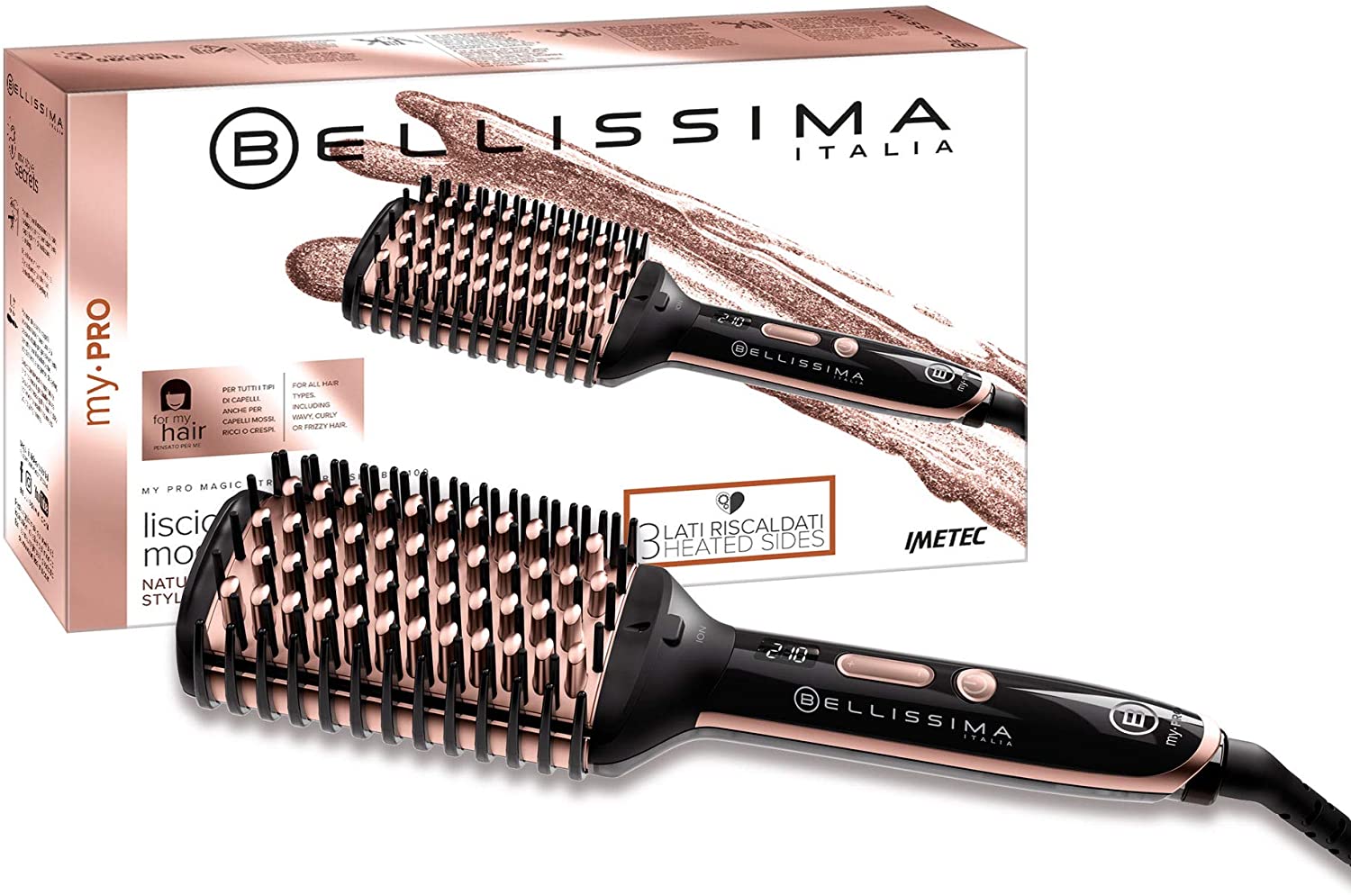 Imetec Bellissima My Pro Magic Straight Brush PB11 100 Spazzola Elettrica Lisciante