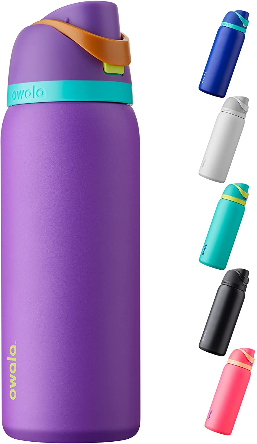 Owala FreeSip - Stainless steel insulated water bottle with straw for sports and travel, BPA free