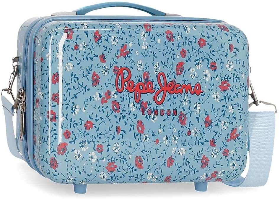 Pepe Jeans Ava Neceser Beauty Case ABS, Adaptable to Trolley ABS, 29 x 21 x 15 cm, Blue