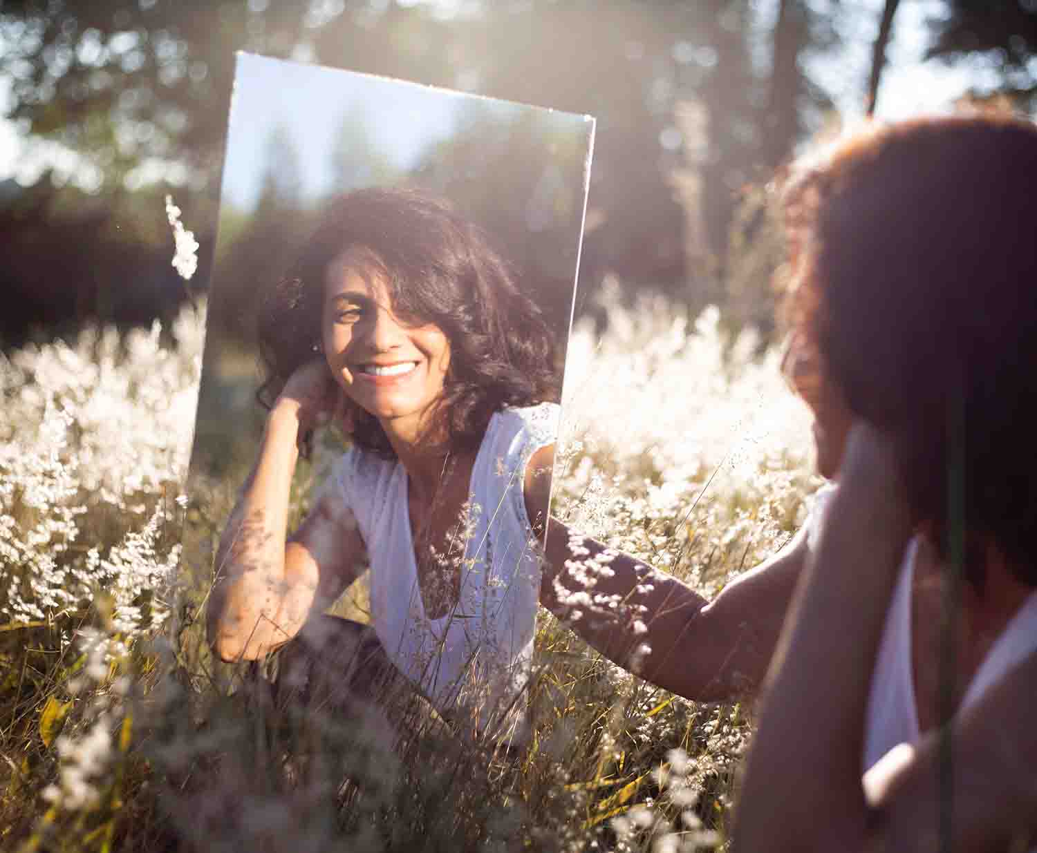 Woman in the mirror