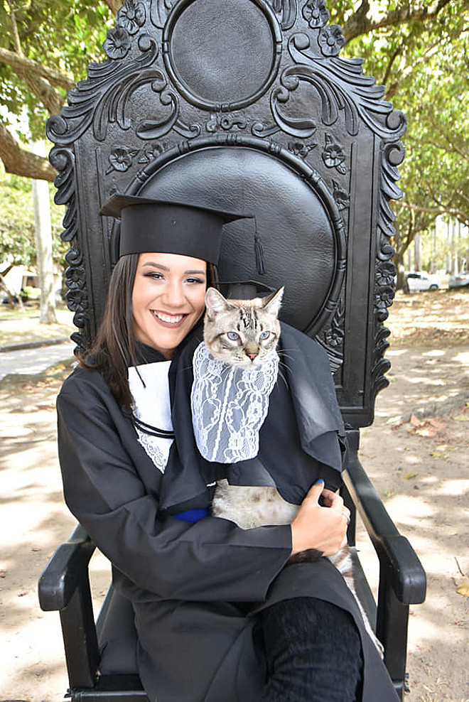 Micio con laurea