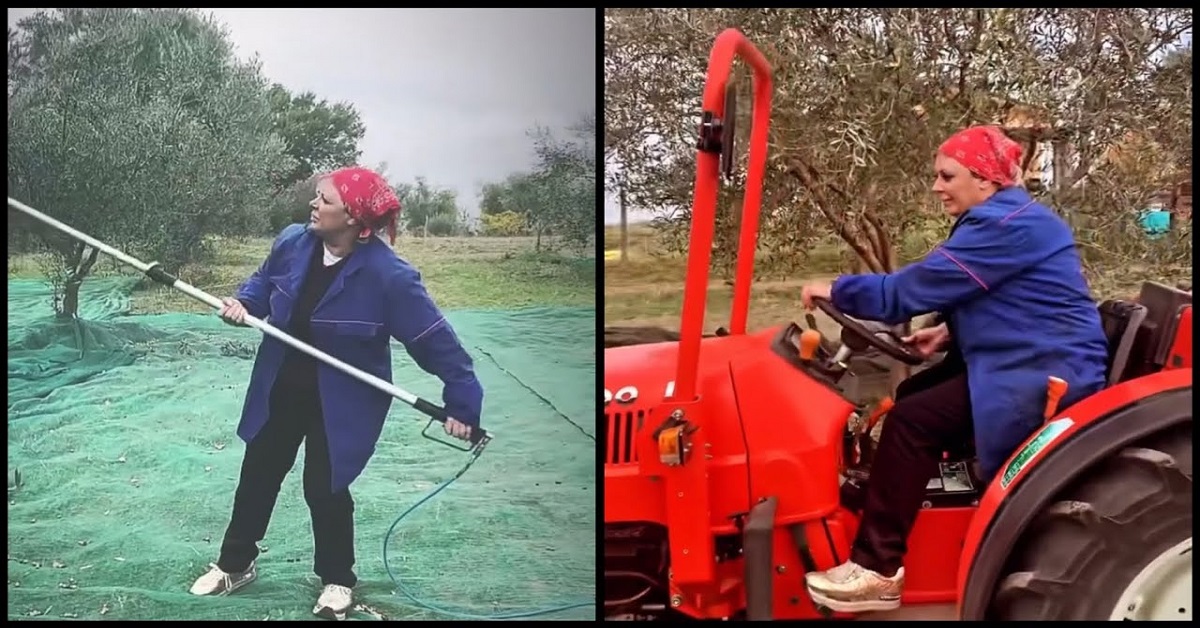 Tina Cipollari da vamp a contadina. La foto inedita