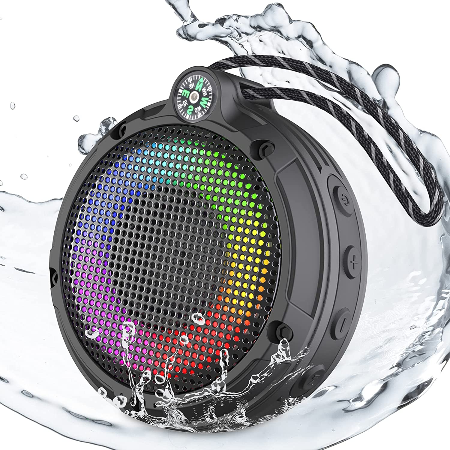 Ortizan waterproof bluetooth case for shower, IPX7 waterproof portable wireless