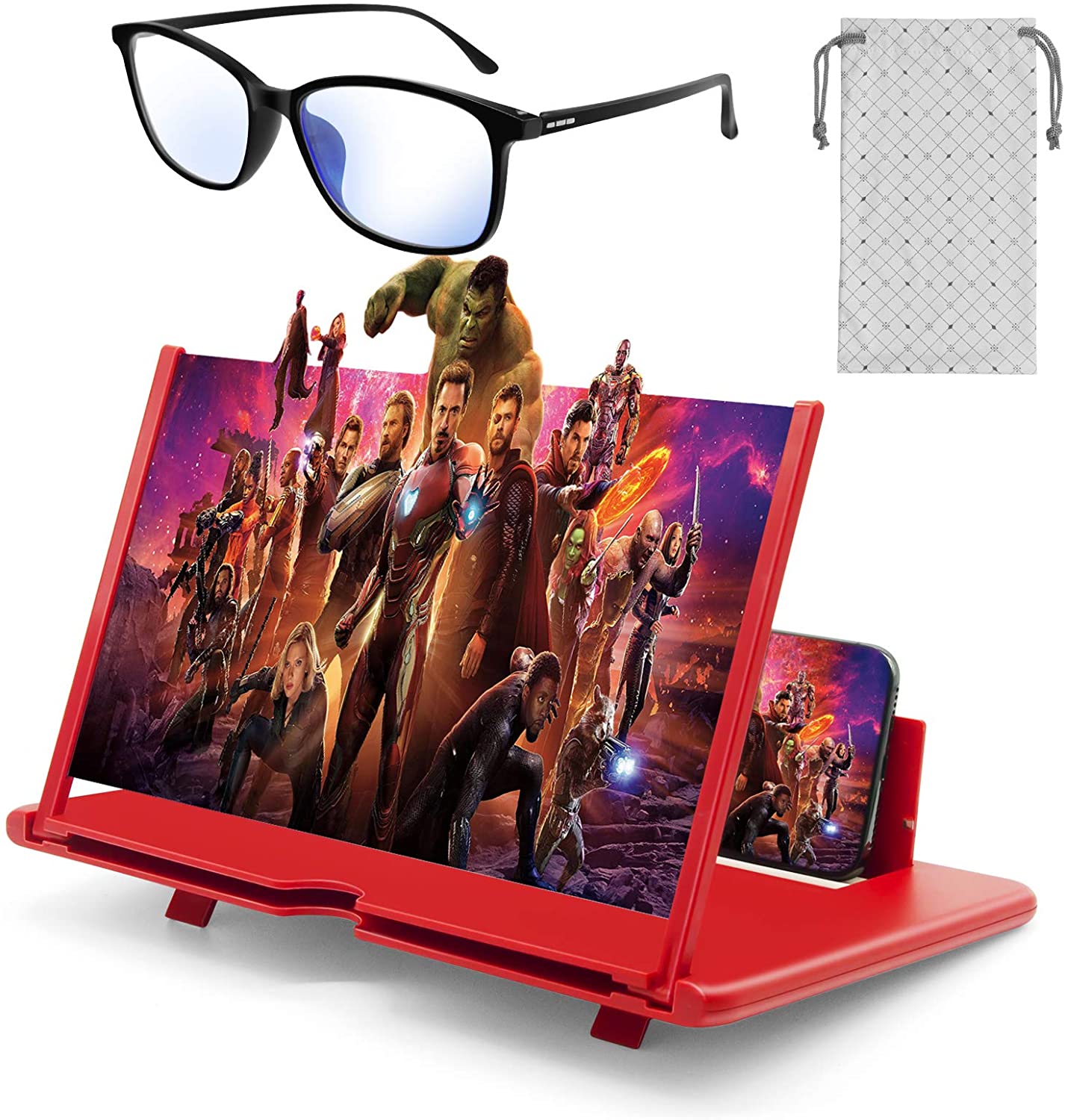 STAYGOLD 3D Screen Amplifier for mobile phone and anti blue light glasses