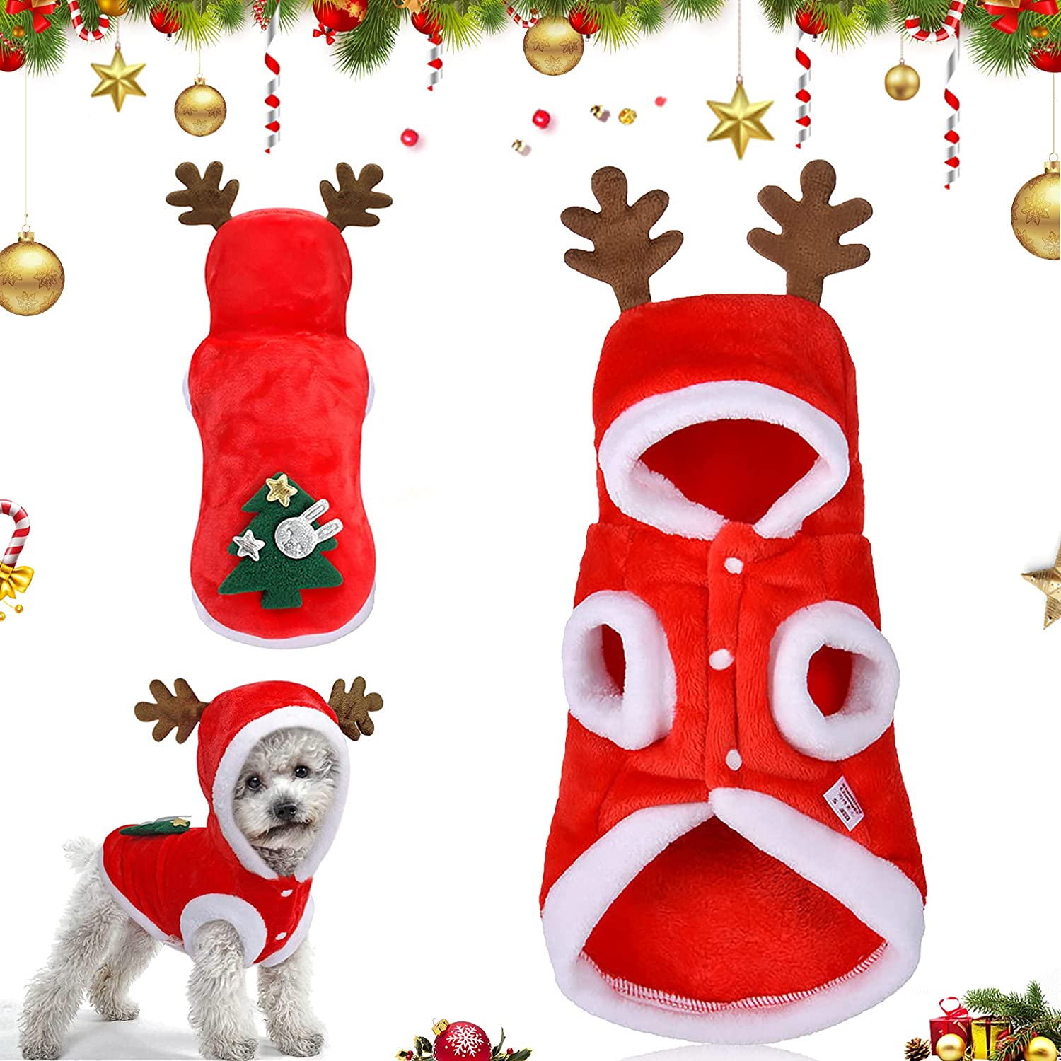 Sunshine smile Pet Costume Natalizio,Babbo Natale Costumi per Cane