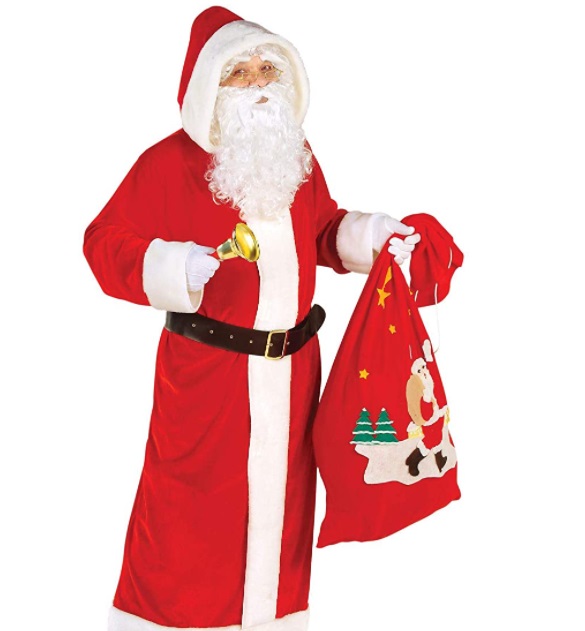 Widmann Deluxe Costume Babbo Natale, Super Lusso in Velluto Uomo, Rosso