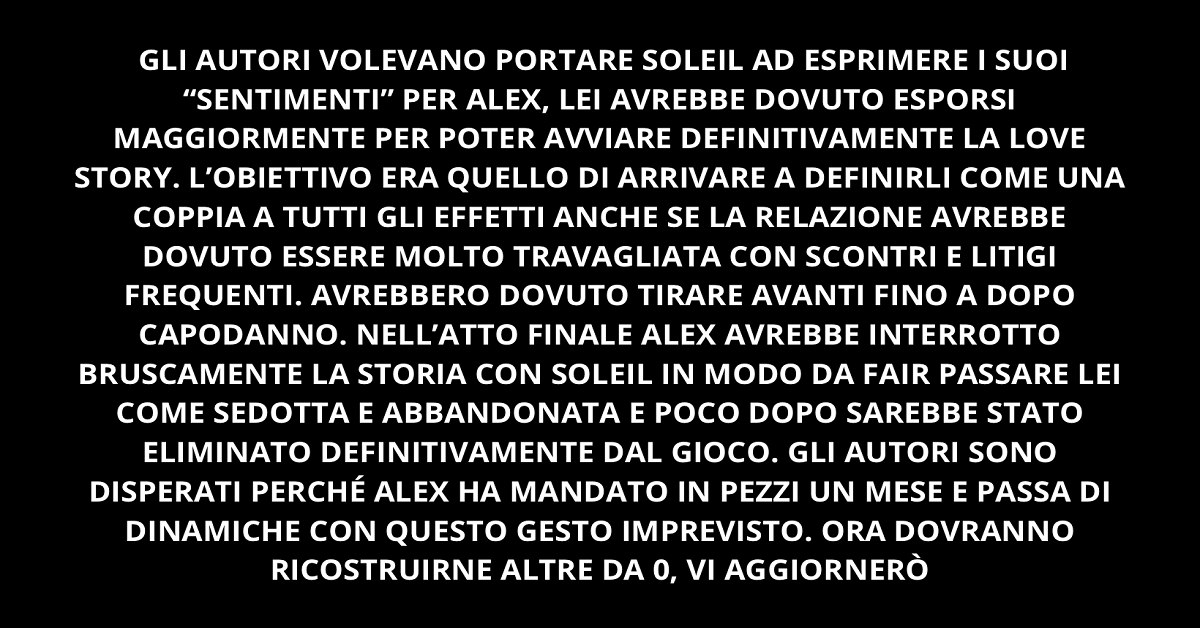 GF Vip, l'infiltrato speciale fa una soffiata: "Alex ha mandato tutto in fumo"