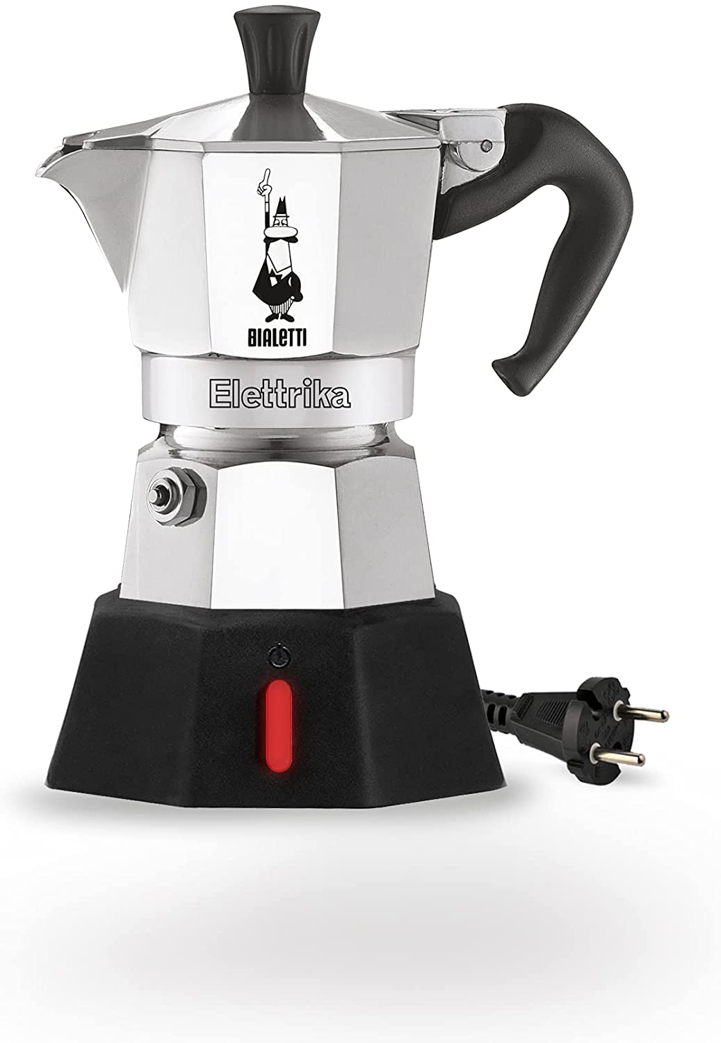 Bialetti Moka Elettrika, 2 Cups, Alluminio