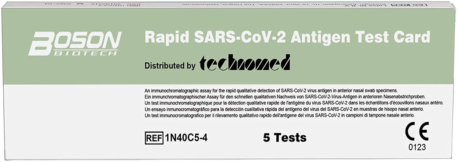 Boson Test Rapido per l'Antigene SARS-COV-2 - Scatola da 5 test