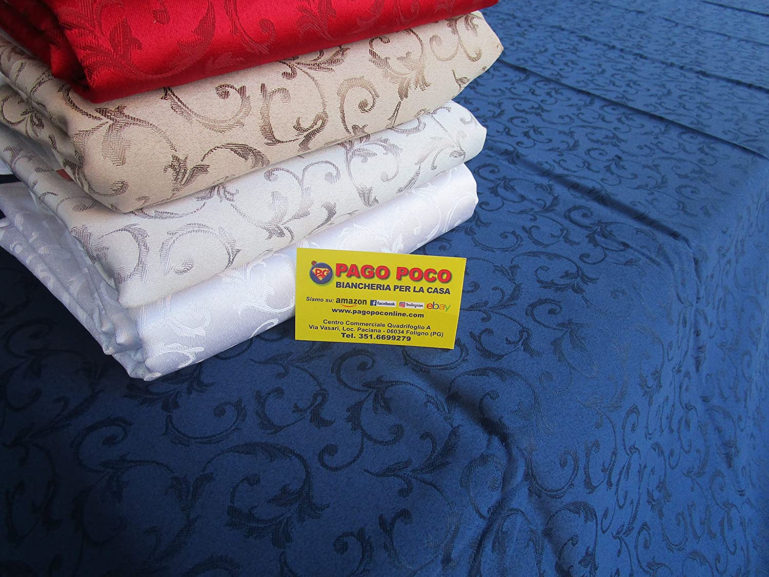 PAGO POCO Stain-resistant Rectangular Tablecloth or Table Cover in Plain Color 140x240 100% Water-repellent