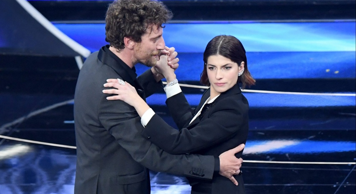 Sanremo 2022 Maurizio Lastrico e Maria Chiara Giannetta 