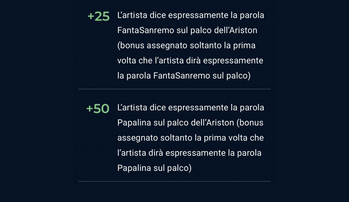 Sifnificato Papalina e Fantasanremo