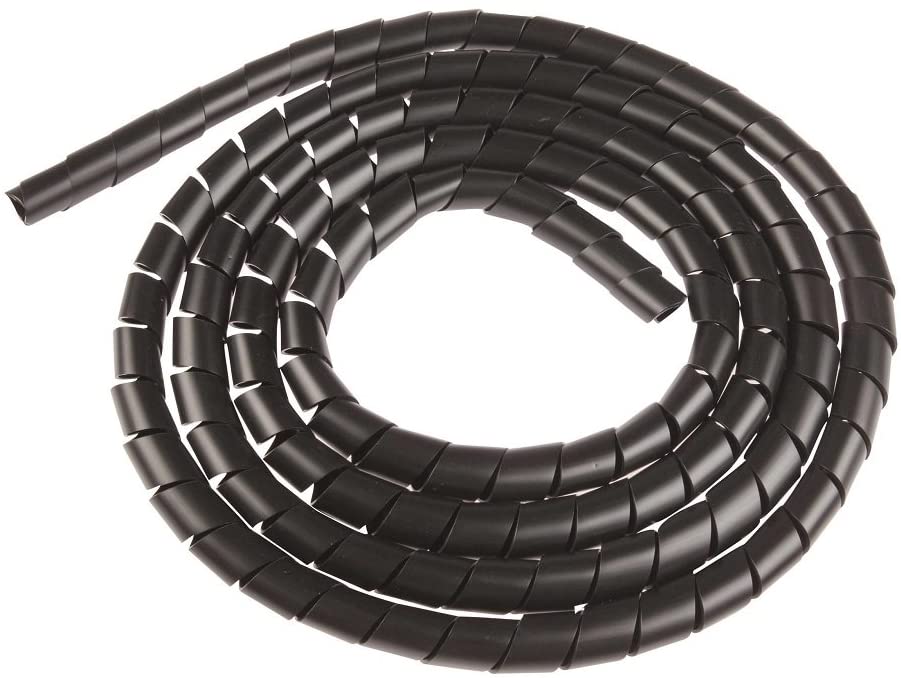 Poly Pool PP8075.2 Flexible Spiral Cable Collector Length 2 Meters Diameter 15 mm, Black