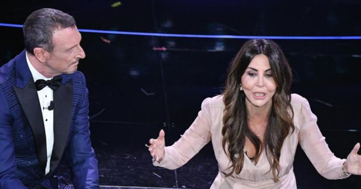 Amadeus e Sabrina Ferilli Sanremo 2022