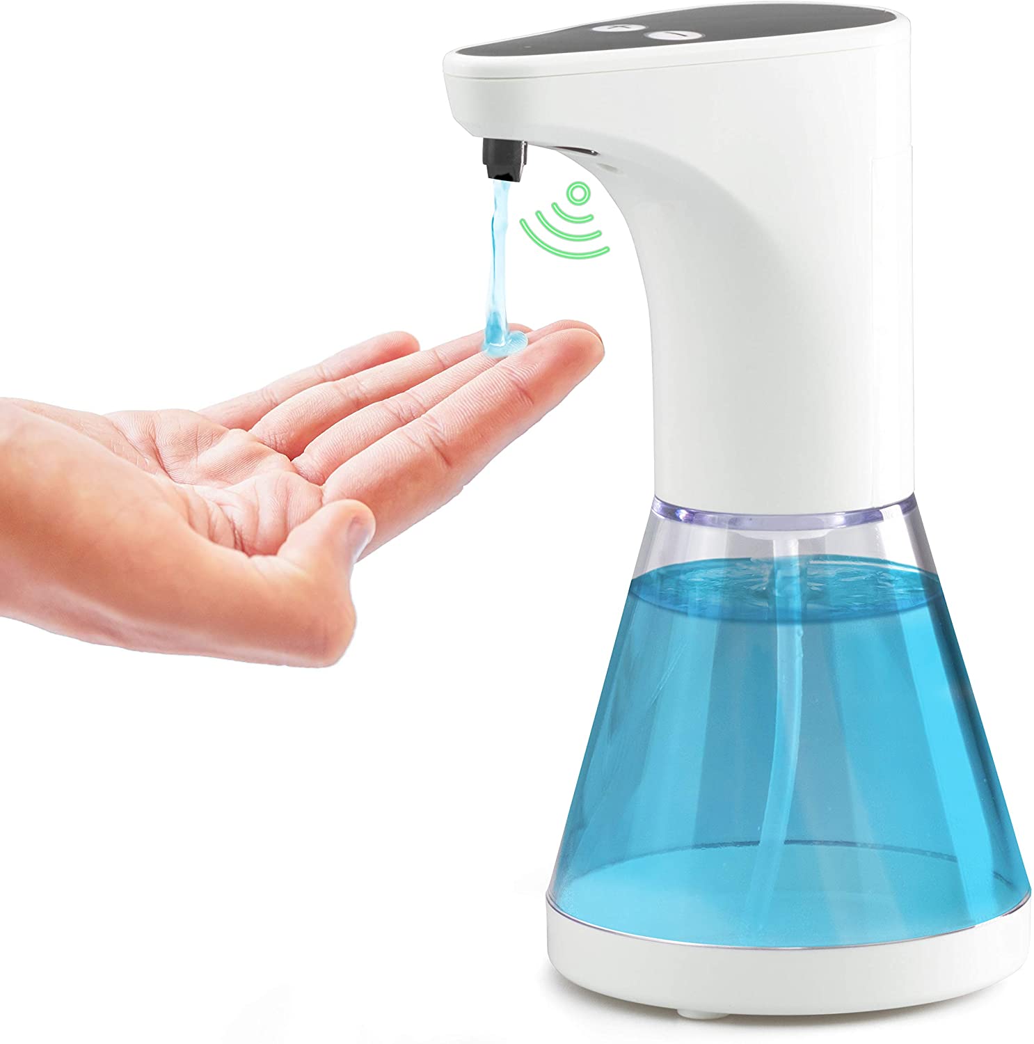 gbways Dispenser Sapone Bagno Automatico con Sensore Infrarossi Gel Igienizzante 500ml Maxi Durata Antibatterico
