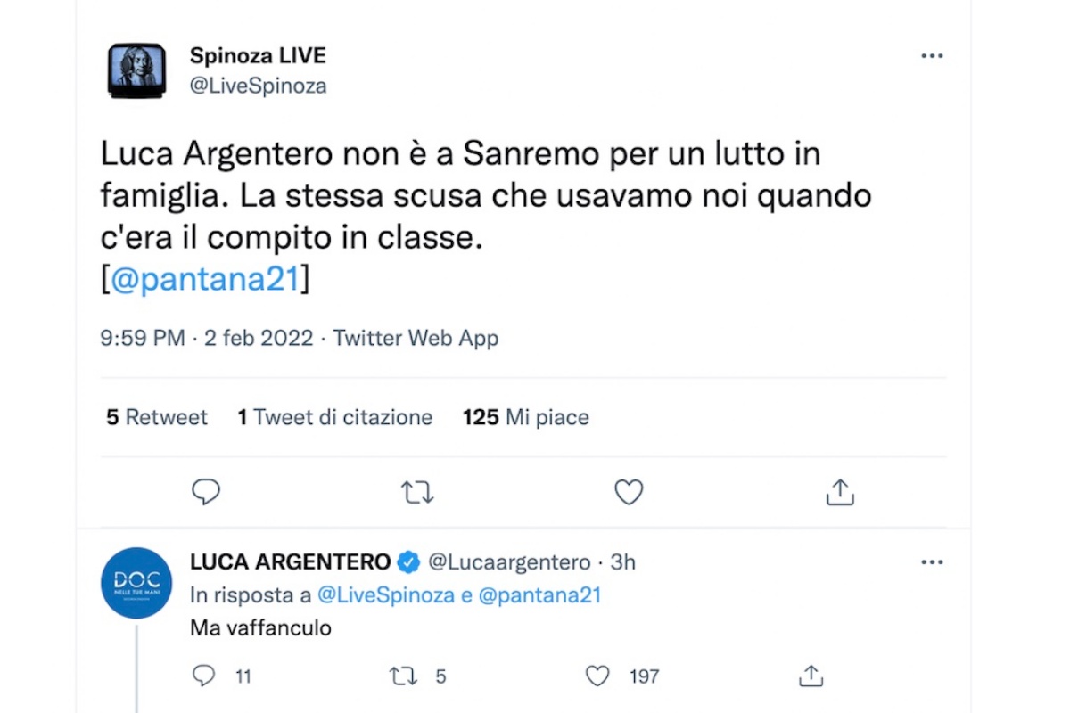 luca argentero commento