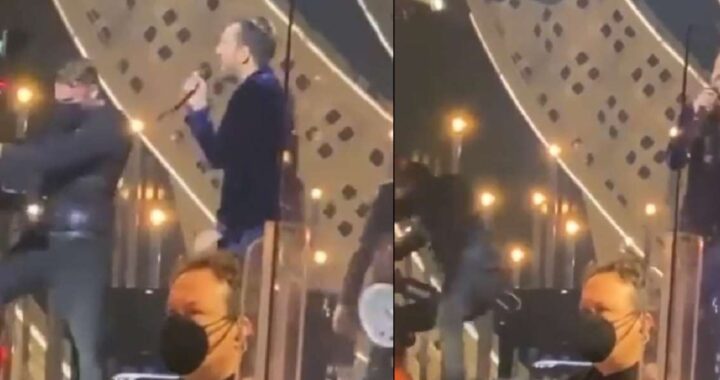 Sanremo 2022, cameraman cade in diretta tv