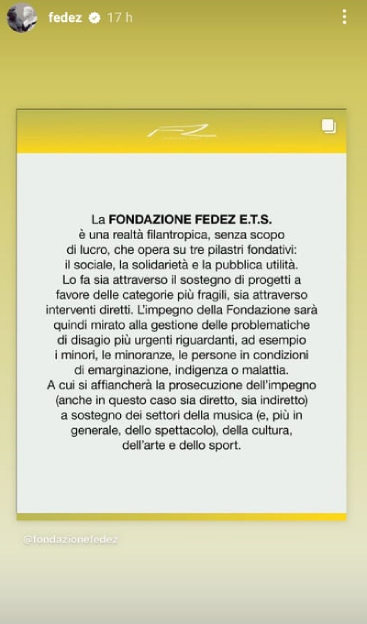 Il nuovo progetto di Fedez