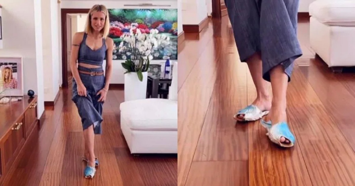 Michelle Hunziker e le ciabatte a forma di pesce, l’accessorio trendy dell’estate 2022?