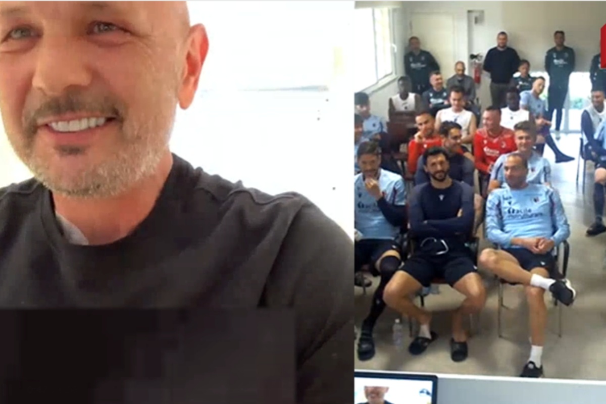 Sinisa Mihajlovic's video conference with his players