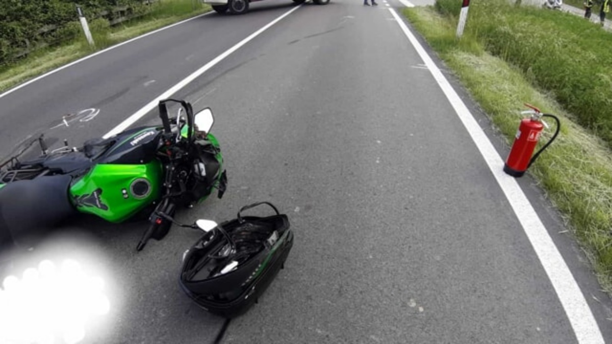 Incidente moto Ugo Beltrammi e Silvia Ruscelli