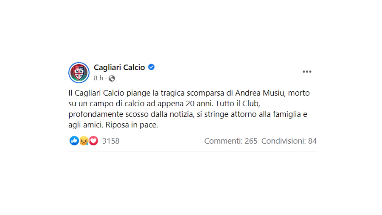 La tragedia di Andrea Musiu