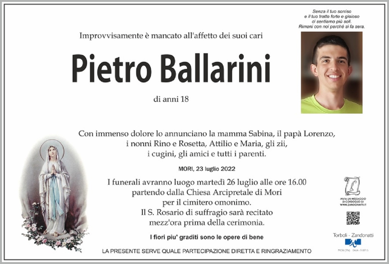 Pietro Ballarini funerale