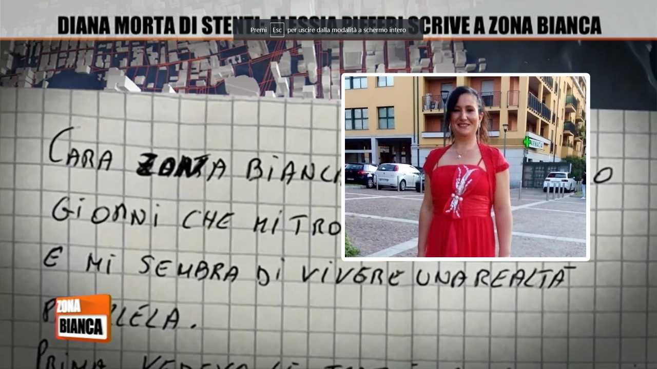 Lettera Alessia Pifferi Zona Bianca 