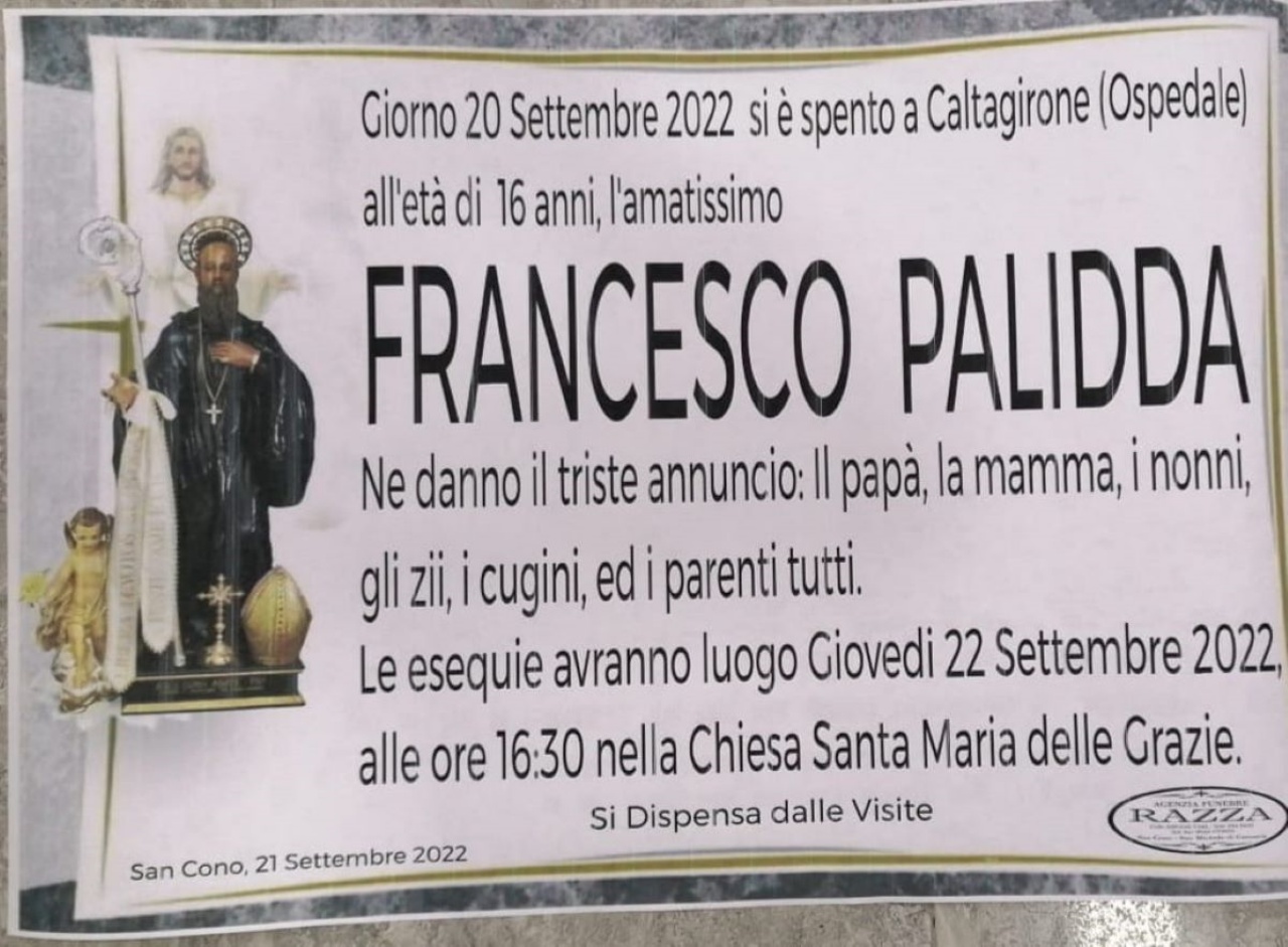 Francesco Palidda 16 years old 