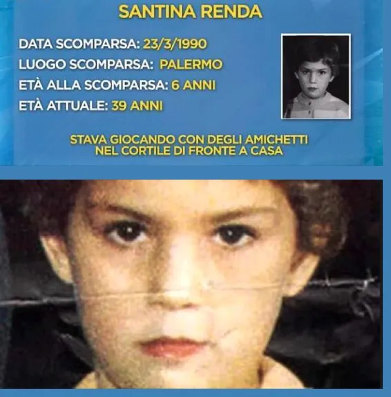 bambina scomparsa a Palermo